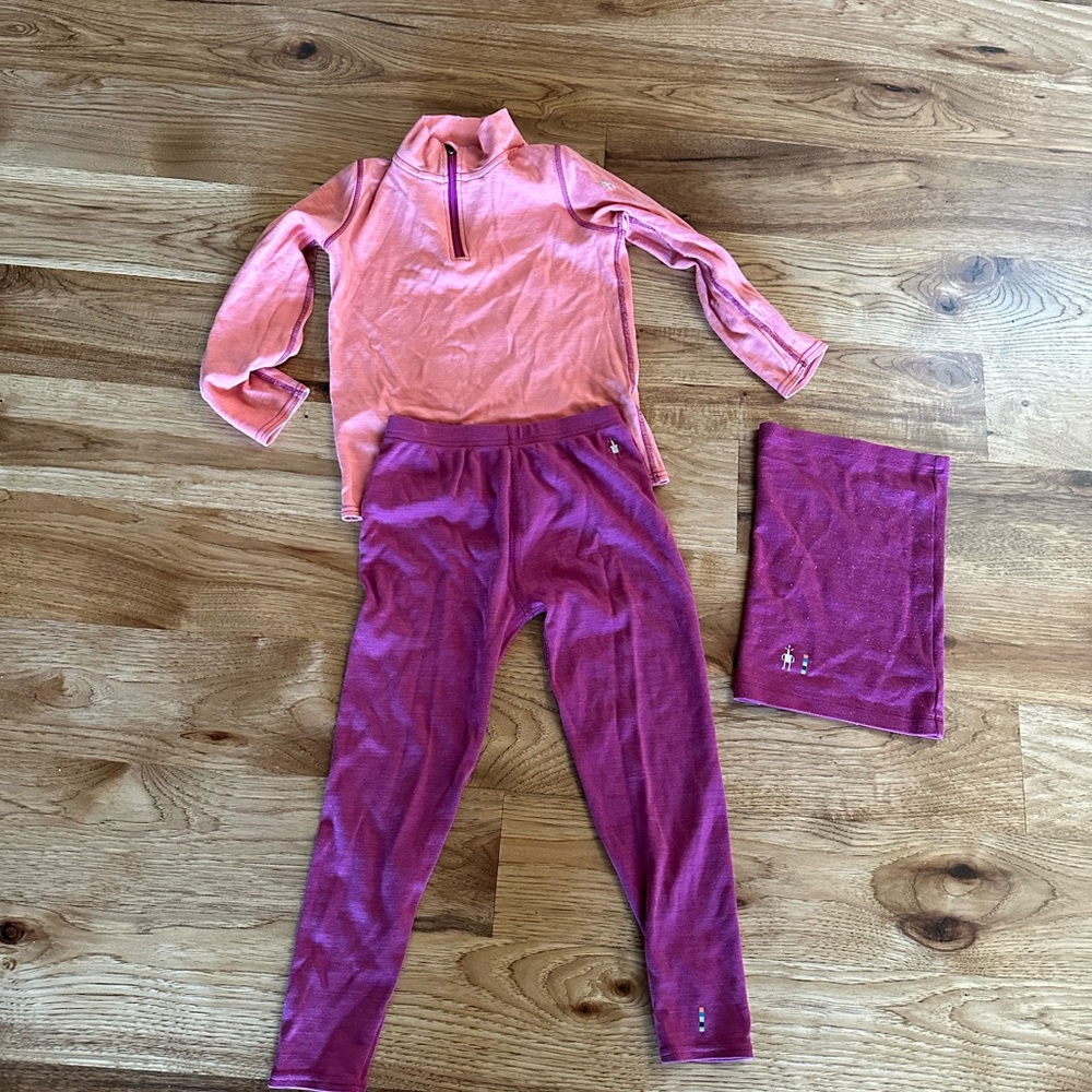 Smartwool 250 Merino Wool Youth Baselayer Set and Neck warmer-S